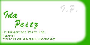 ida peitz business card